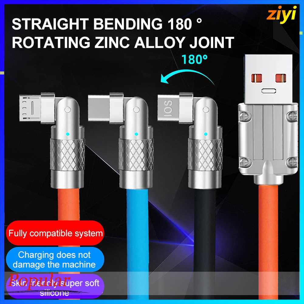 Máy Chơi Game Cầm Tay 120W 6A 180 120W Chất Lượng Cao° Dây Cáp Sạc Nhanh Usb Type-C Dài 1.2m Dành Cho Điện Thoại Xiaomi iPhone