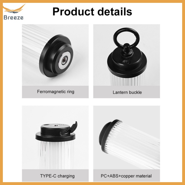 Đèn Pin Led Usb Type-c Đa Năng Có Thể Sạc Lại Dùng Khi Đi Cắm Trại