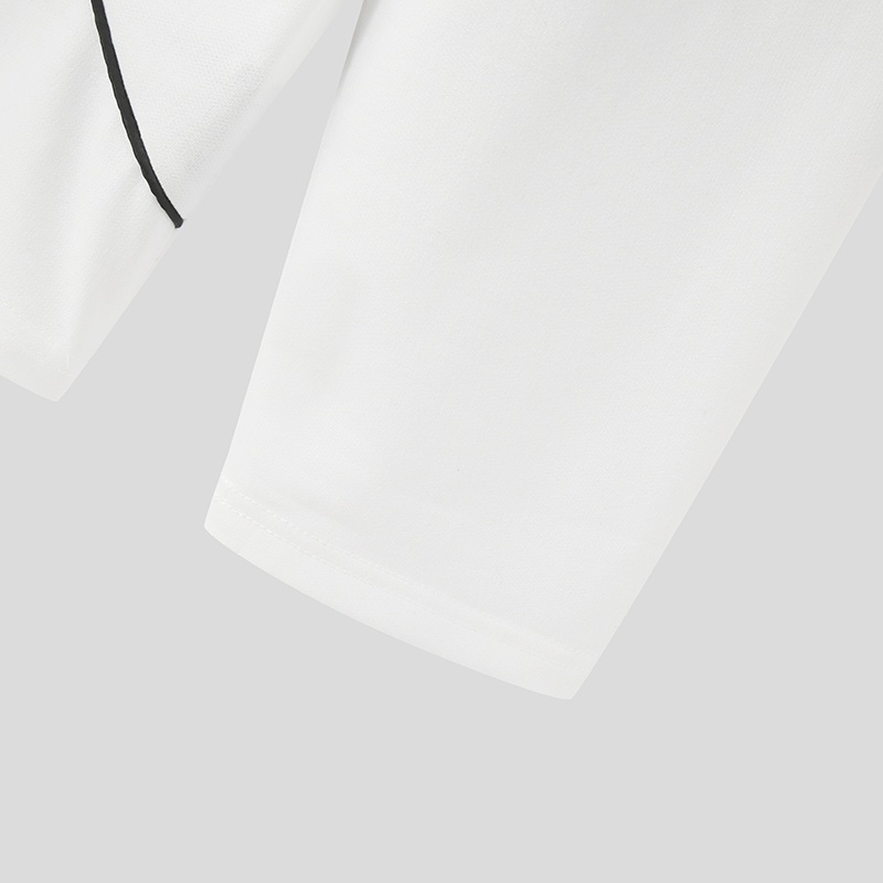 Áo thun INCERUN tay dài phối màu trắng đen thời trang