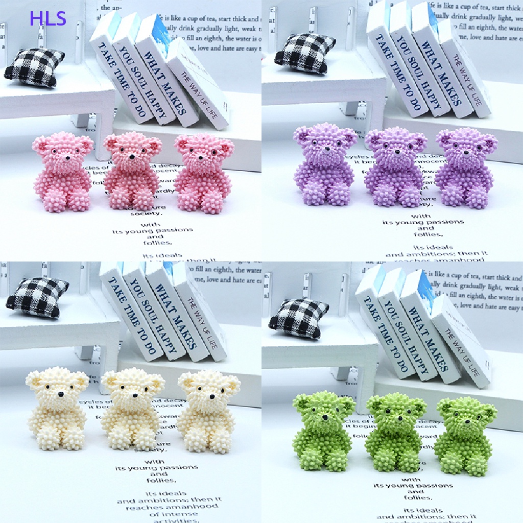 [HLS] Set 5 Gấu Bông Mini Hoạt Hình Màu Macaron Trang Trí Nhà Cửa Xe Hơi Để Bàn DIY