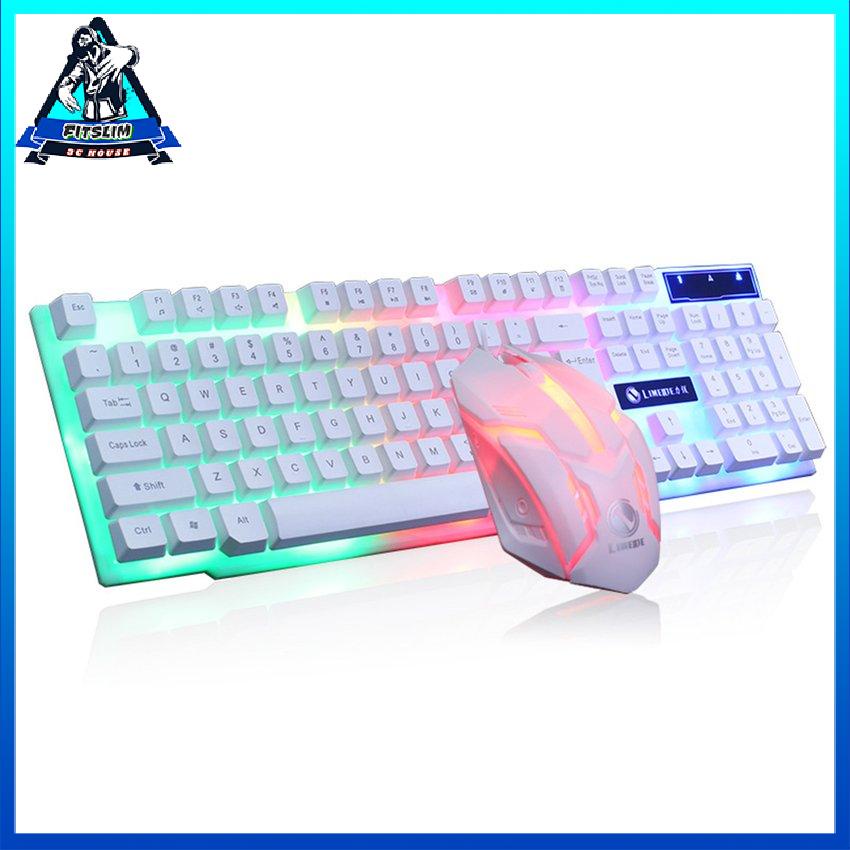 Bàn Phím Chuột Bộ Gtx300 Led Phát Sáng Để Dây Cơ Game Kết Nối Usb Phụ Kiện Máy Tính [U/2]