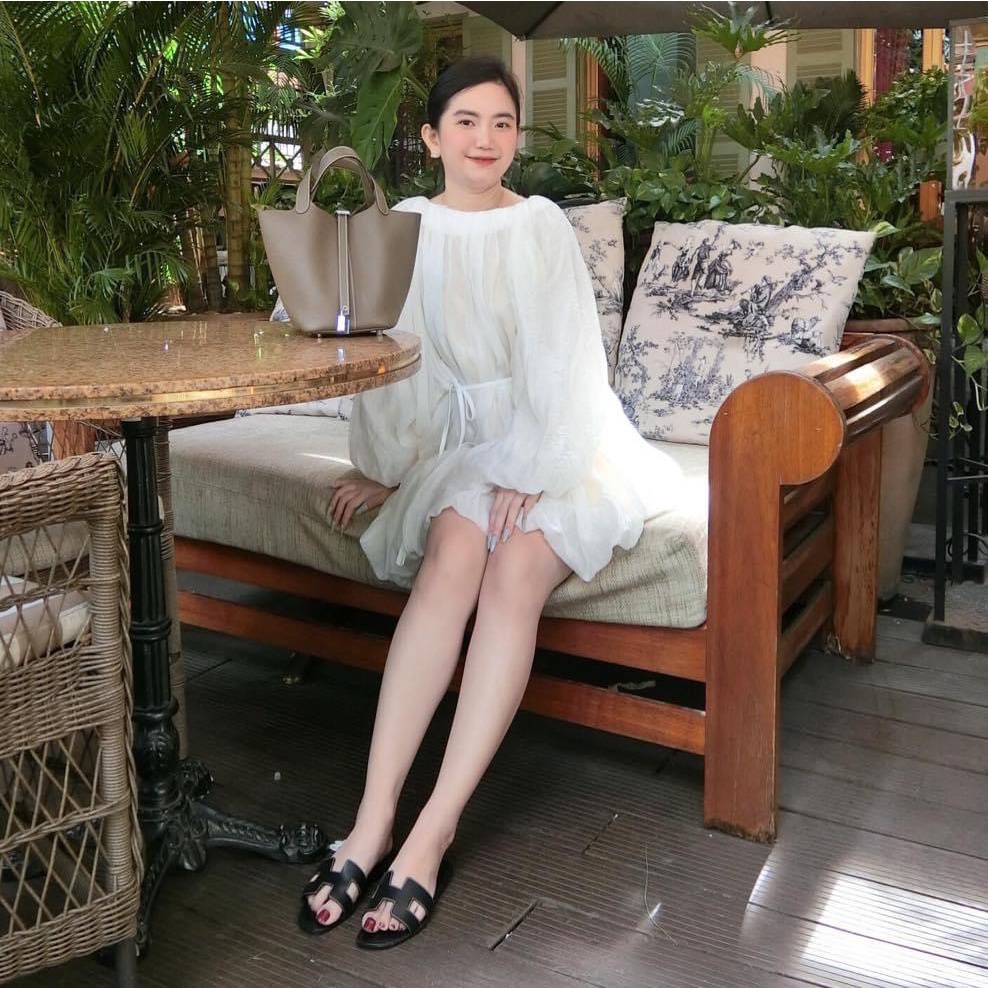 ĐẦM DOLL TRẮNG TAY PHỒNG THẮT EO💖 KÈM ẢNH THẬT