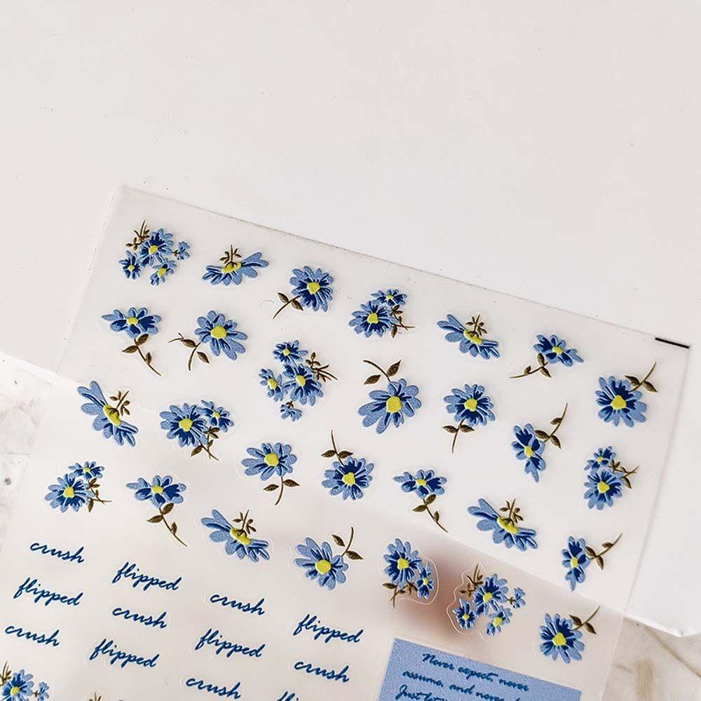 Miếng Dán Trang Trí Móng Tay Hình Hoa Lá / Nơ / Trái Tim Thời Trang Phong Cách Nhật Bản