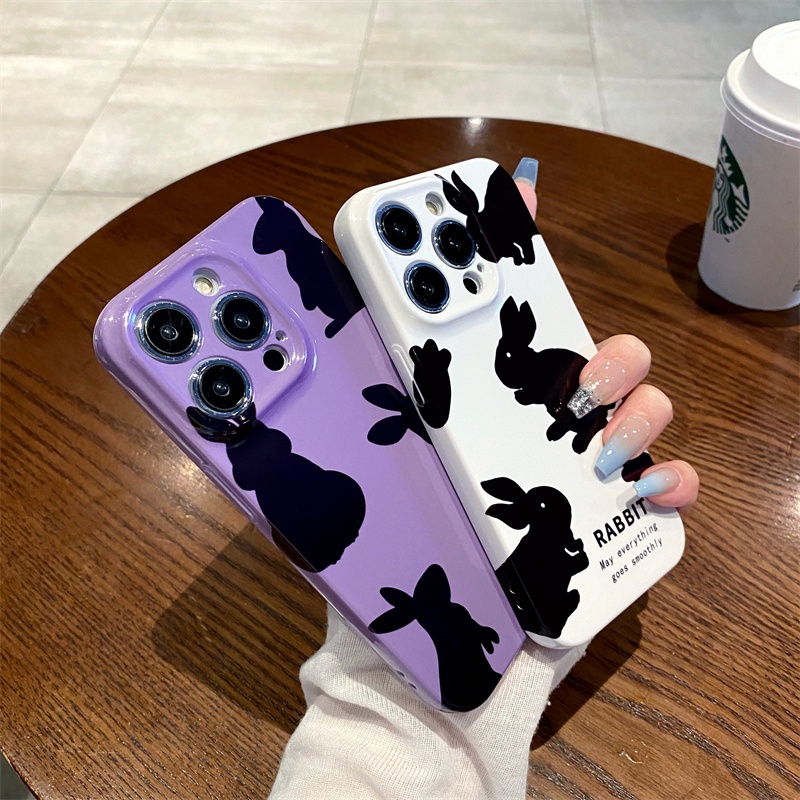 Ốp Điện Thoại Nhựa Cứng Hình Thỏ Cho iPhone 14 13 12 11 PRO Max Xs Xr X 14pro 14promax 13pro 11pro 12pro 13promax
