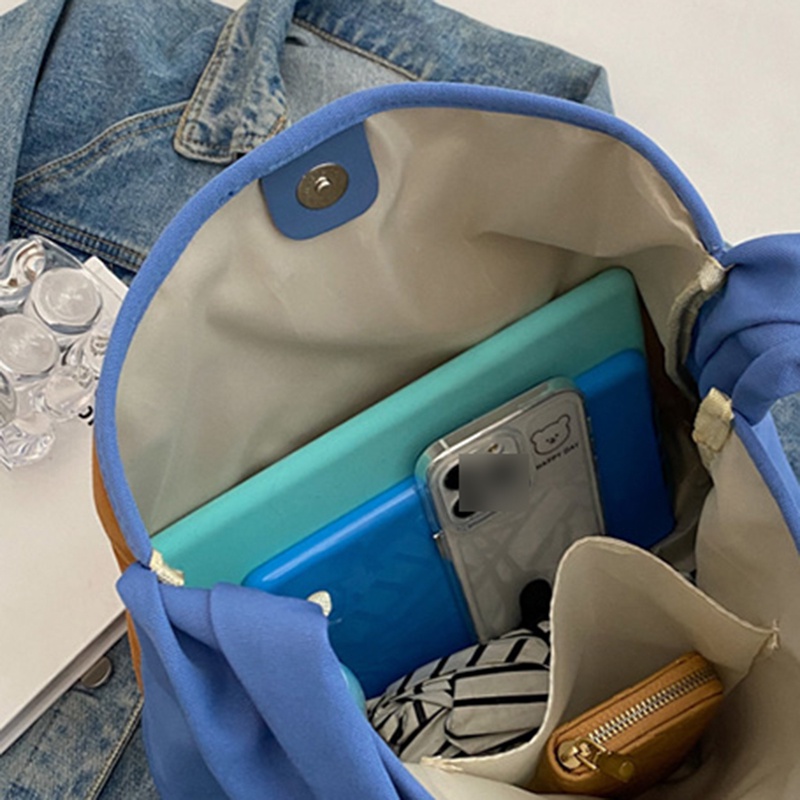 Túi tote Đeo Một Bên Vai Sức Chứa Lớn Màu Tương Phản Dễ Phối Đồ Cho Nữ