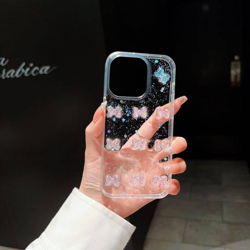 Ốp Điện Thoại Mềm Trong Suốt Lấp Lánh 3D Sang Trọng Cho iPhone 14 13 12 11 Pro MAX + X XS MAX XR 7 8 + SE 2022 2020 14 + 13Mini 12Mini