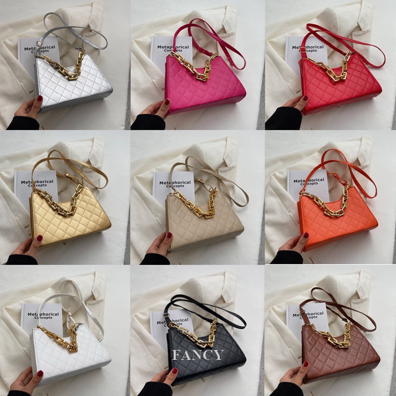 Túi Xách Da Màu Trơn Phong Cách Retro Cho Nữ