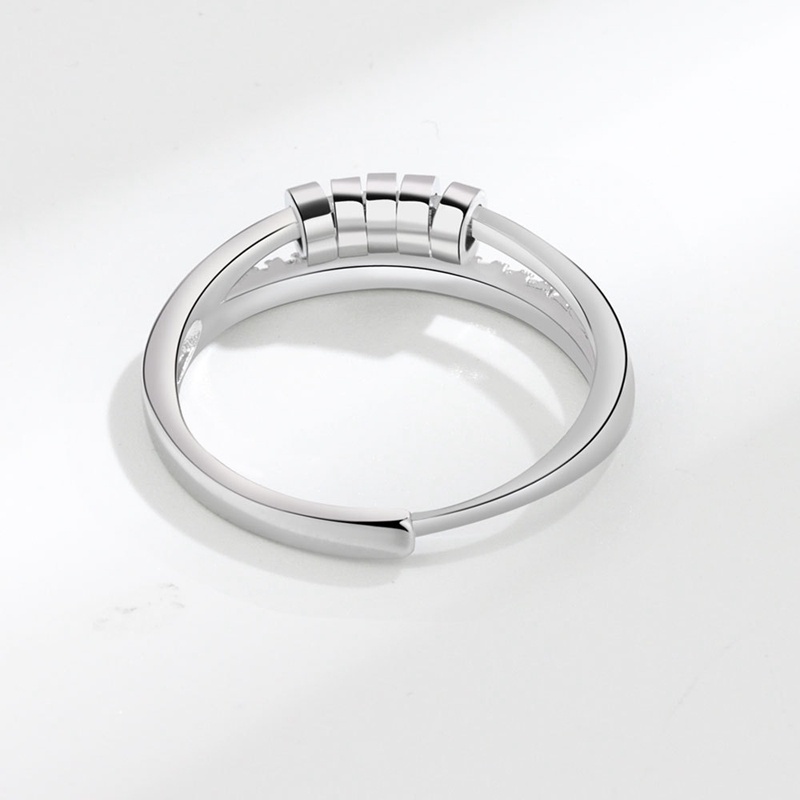 Nhẫn Mạ Bạc Đính Đá Zircon Sang Trọng Cho Nữ