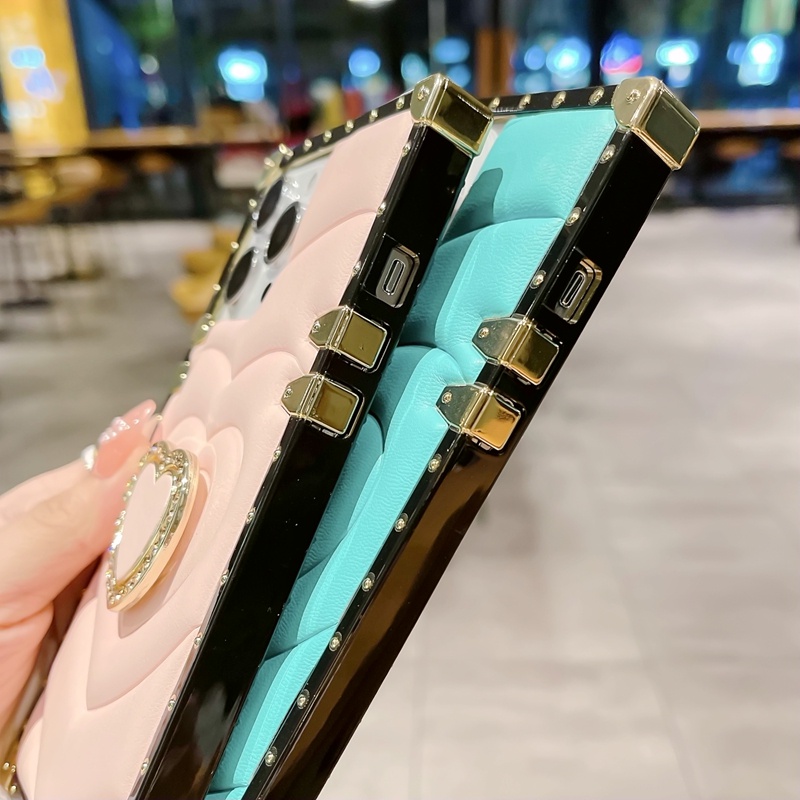Ốp Điện Thoại Cặp Dáng Vuông Màu Kẹo 3D Cho iPhone 14promax 14pro 14 plus iPhone 13 13promax 12 / 12pro iPhone 11promax Xsmax XR
