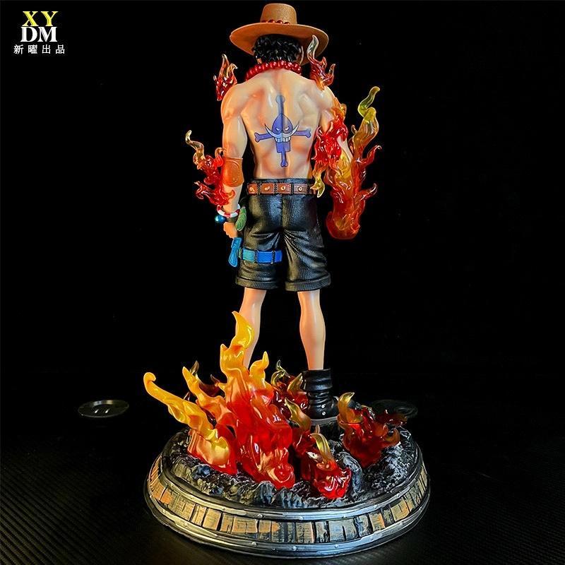 Mô hình nhân vật ACE hỏa quyền cao 42cm dáng đứng có 2 đầu thay thế | Figure anime one piece vua hải tặc đồ chơi mô hình