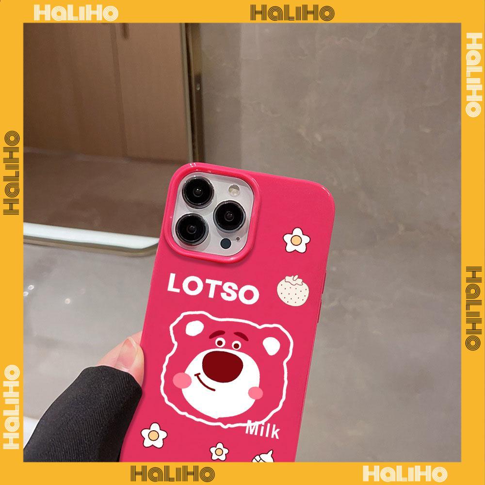 Case for iPhone 11 Soft TPU Glossy Rose Red Candy Case Cute Cartoon Bear Camera Protection Shockproof For iPhone 14 13 12 11 Pro Max 7 8 Plus X XR