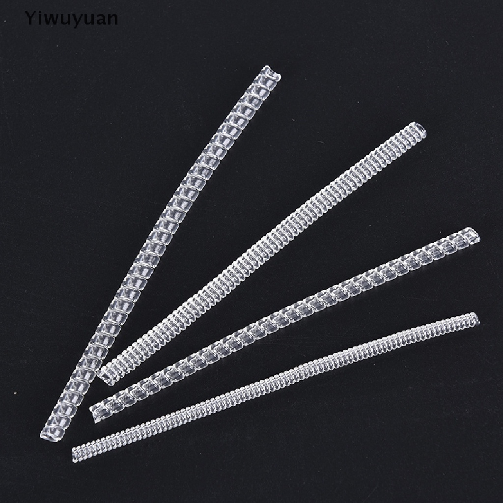 < Yiwuyuan > Bộ 5 Nhẫn Trang Sức Trong Suốt Dạng Xoắn Ốc Vô Hình Có Thể Điều Chỉnh Kích Thước