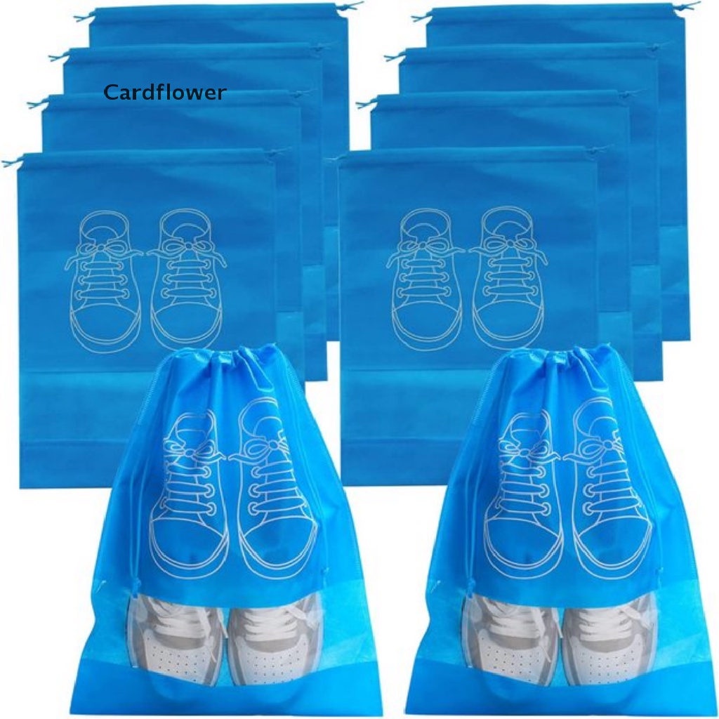 Túi Đựng Giày 10 Ngăn Bằng Vải Không Dệt Chống Thấm Nước