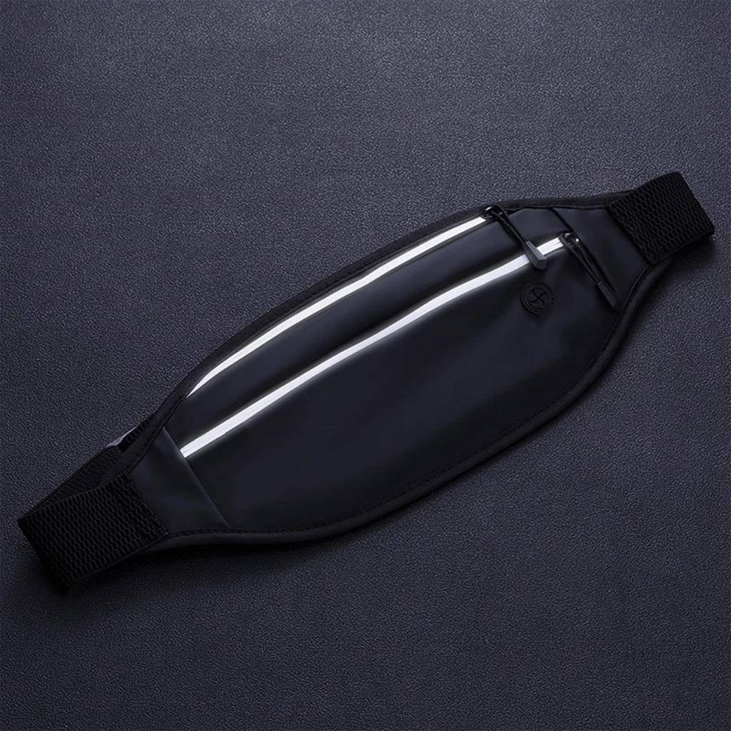 Túi Đeo Hông Bằng Da PU Kèm Dây Phản Quang Tiện Dụng Cho Hoạt Động Ngoài Trời