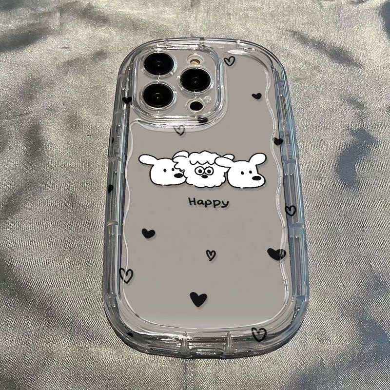 ✅Ốp Điện Thoại Mềm Trong Suốt Chống Sốc Hình Ba Chú Cún Cho Iphone xr xs promax 8p11 14 137 12