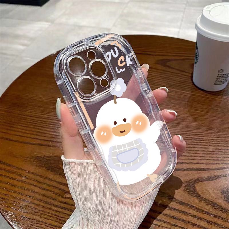✅Ốp Điện Thoại Dẻo Trong Suốt Họa Tiết Chú Vịt Nhỏ Dễ Thương Chống Sốc Cho Iphone1412 Apple / xr118p 7 / Cute / 13 RY11 Promax