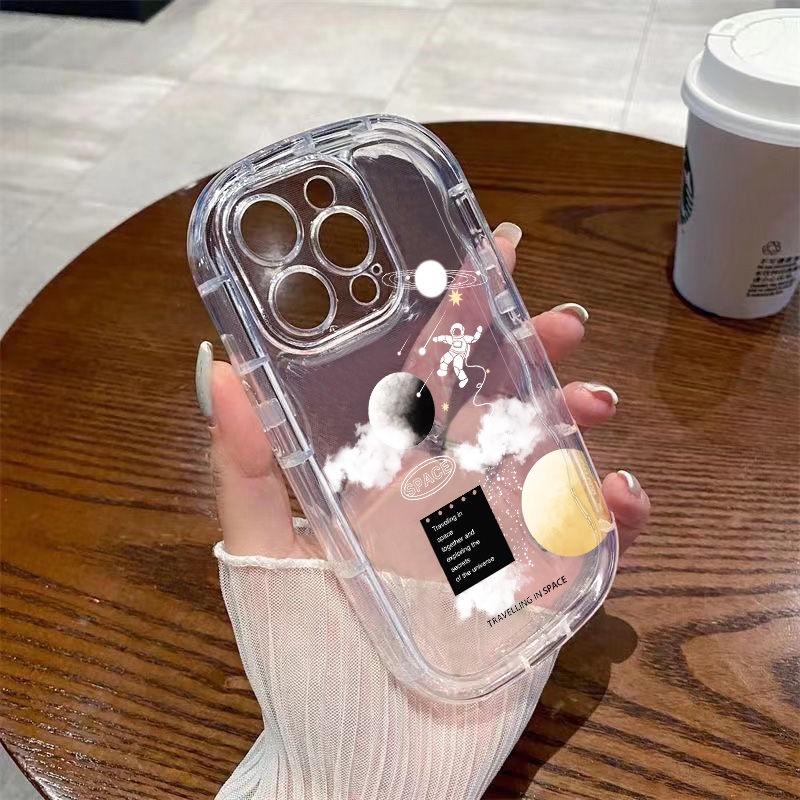 ✅Ốp Điện Thoại Mềm Trong Suốt Chống Sốc Hình Phi Hành Gia Cho Iphone 128pxr13 11 14 promax 7 / xs / Planet / LL69