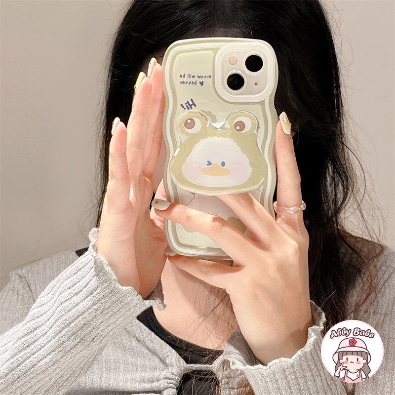Ốp Điện Thoại TPU Mềm Chống Mồ Hôi Hình Chú Ếch Xanh Có Giá Đỡ Cho Iphone 14 Pro Max 11 12 11 Pro Max X XS