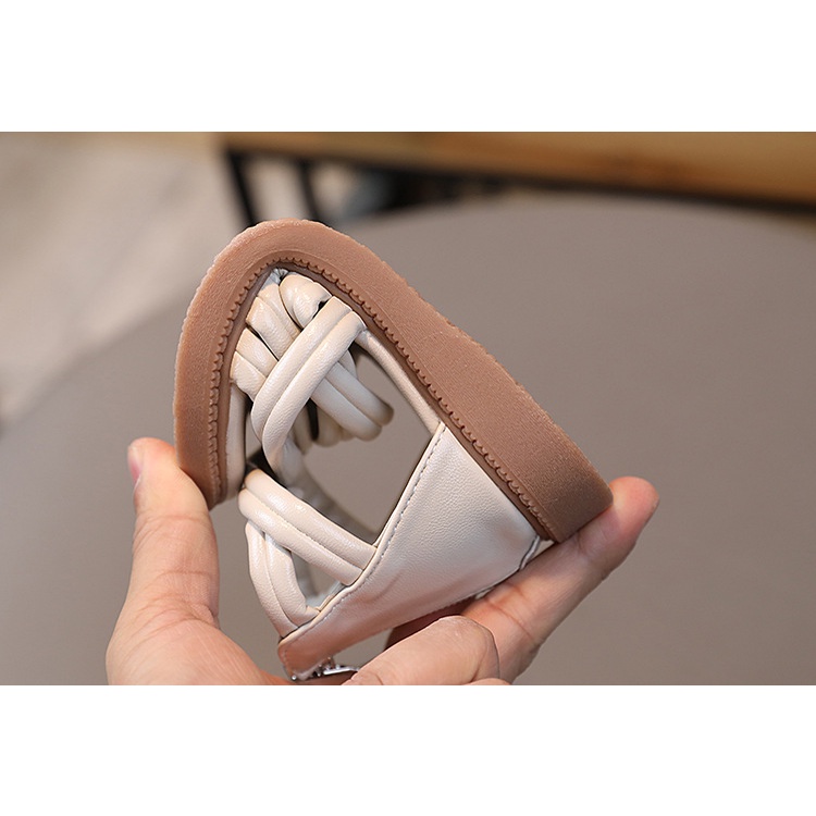 Giày Sandal Đế Mềm Chống Trượt Phong Cách La Mã Thời Trang Mùa Hè Cho Bé Gái 21-36CM