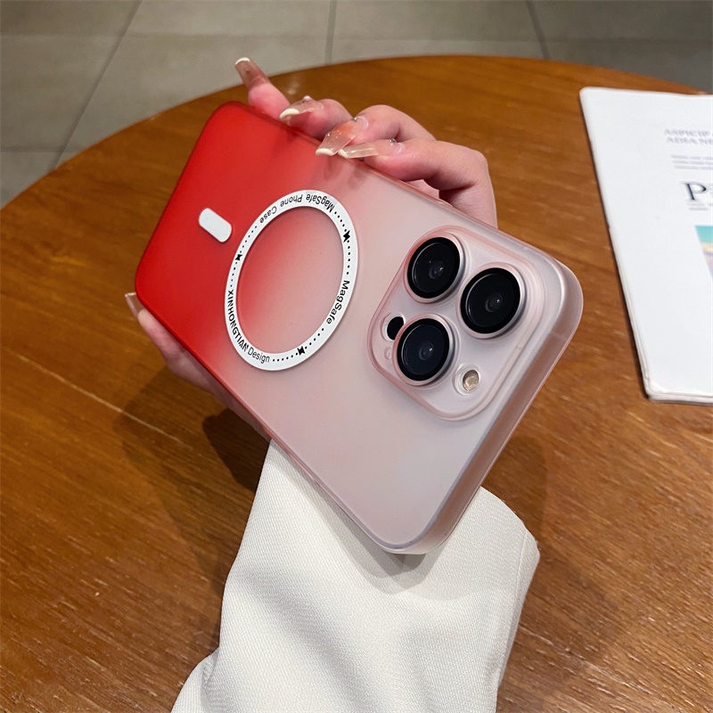 Ốp Điện Thoại Silicon Cứng Siêu Mỏng Màu Gradient Cho iphone 14 13 12 11 Pro Max 14 Plus