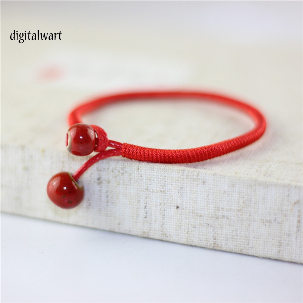 Kỹ Thuật Số| Vòng Tay May Mắn Bện Dây Đính Hạt Gốm Cho Nam Nữ