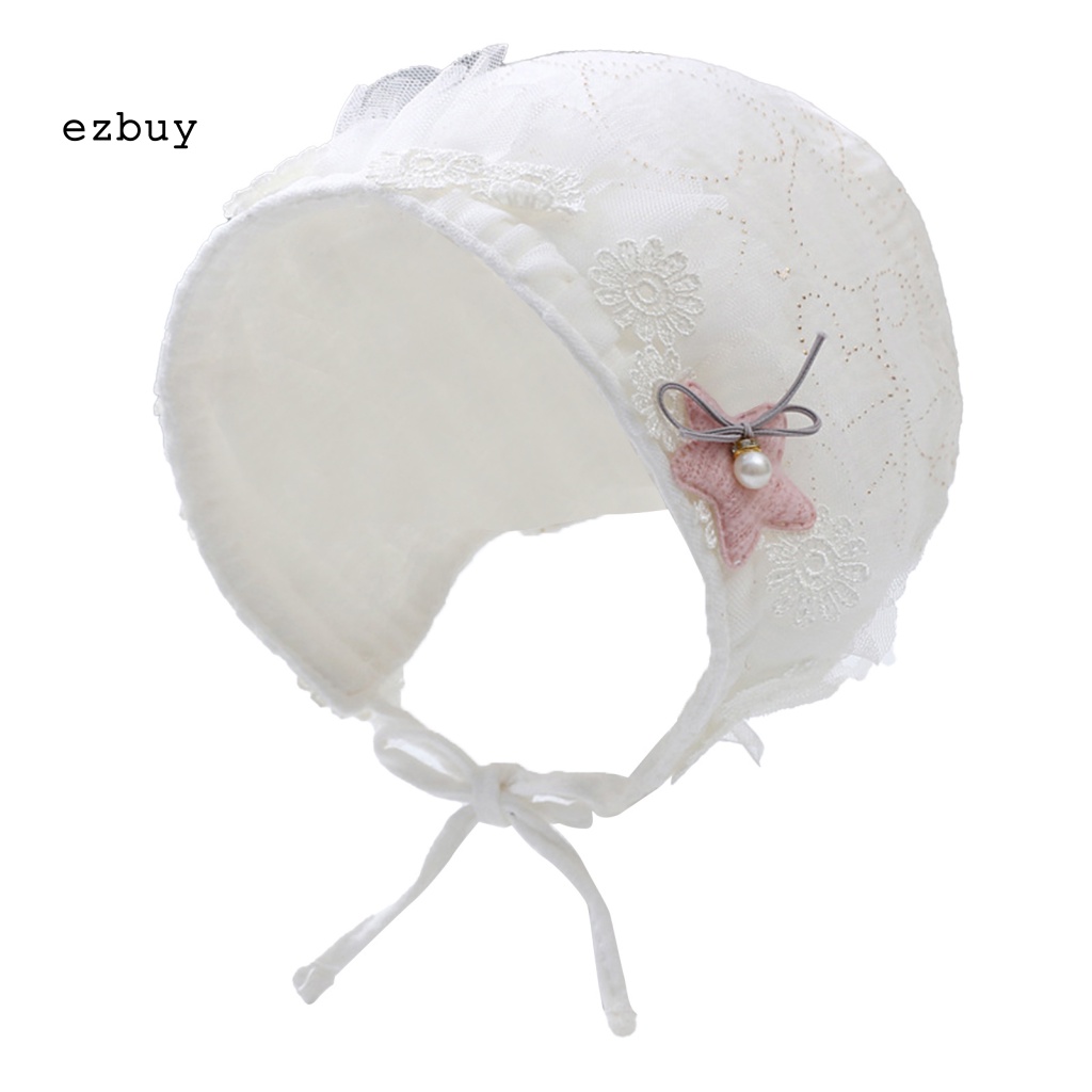 Mũ Beanie Mỏng Thấm Hút Mồ Hôi Trang Trí Ngôi Sao Năm Cánh Cho Bé Sơ Sinh