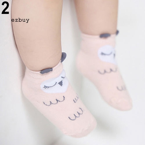 Vớ Cotton Mềm Mại Chống Trượt In Họa Tiết Hoạt Hình Cho Bé Sơ Sinh Từ 0-24 Tháng Tuổi