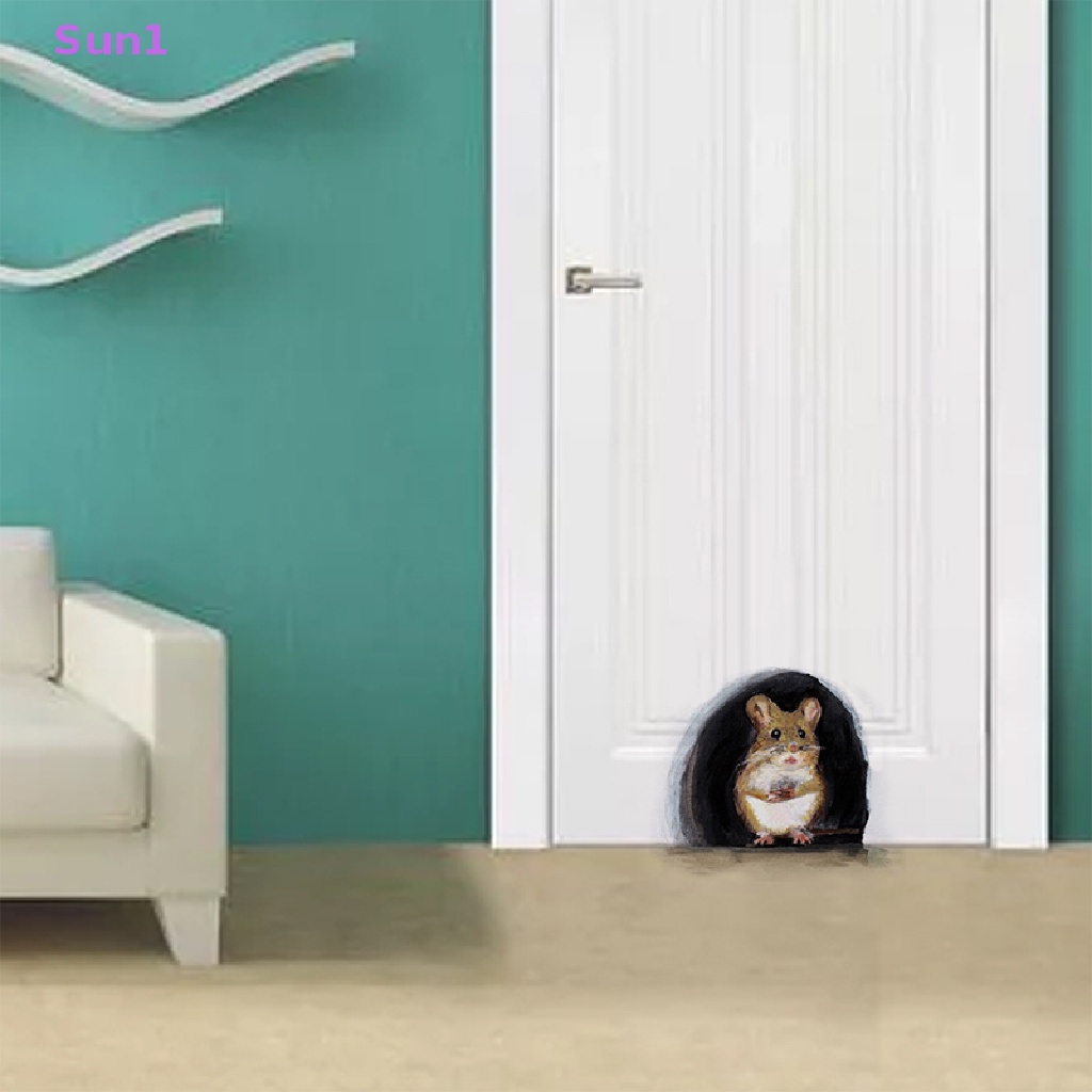 Bộ 5 Miếng Dán Tường Trang Trí Hình Chuột Xinh Xắn Sun1 > 5 Cái