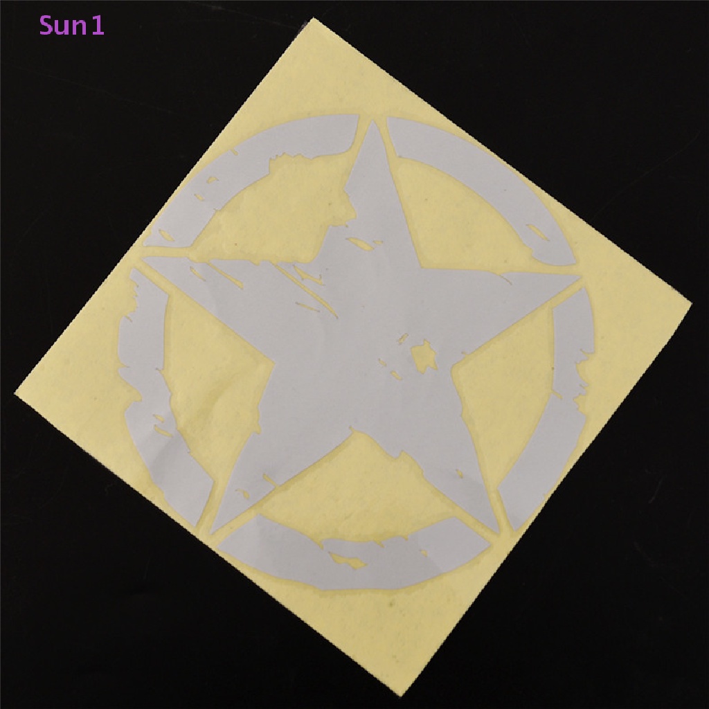 Đề Can Vinyl Hình Ngôi Sao 15cm * 15cm Dán Trang Trí Xe Hơi Xe Máy