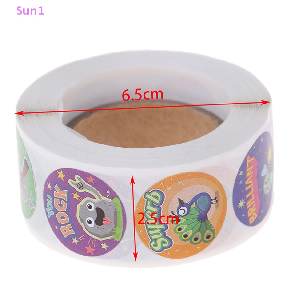 Cuộn 500 Miếng Dán Phần Thưởng Động Lực Chống Nắng Sun1 > 500PCs / Roll Cho Học Sinh