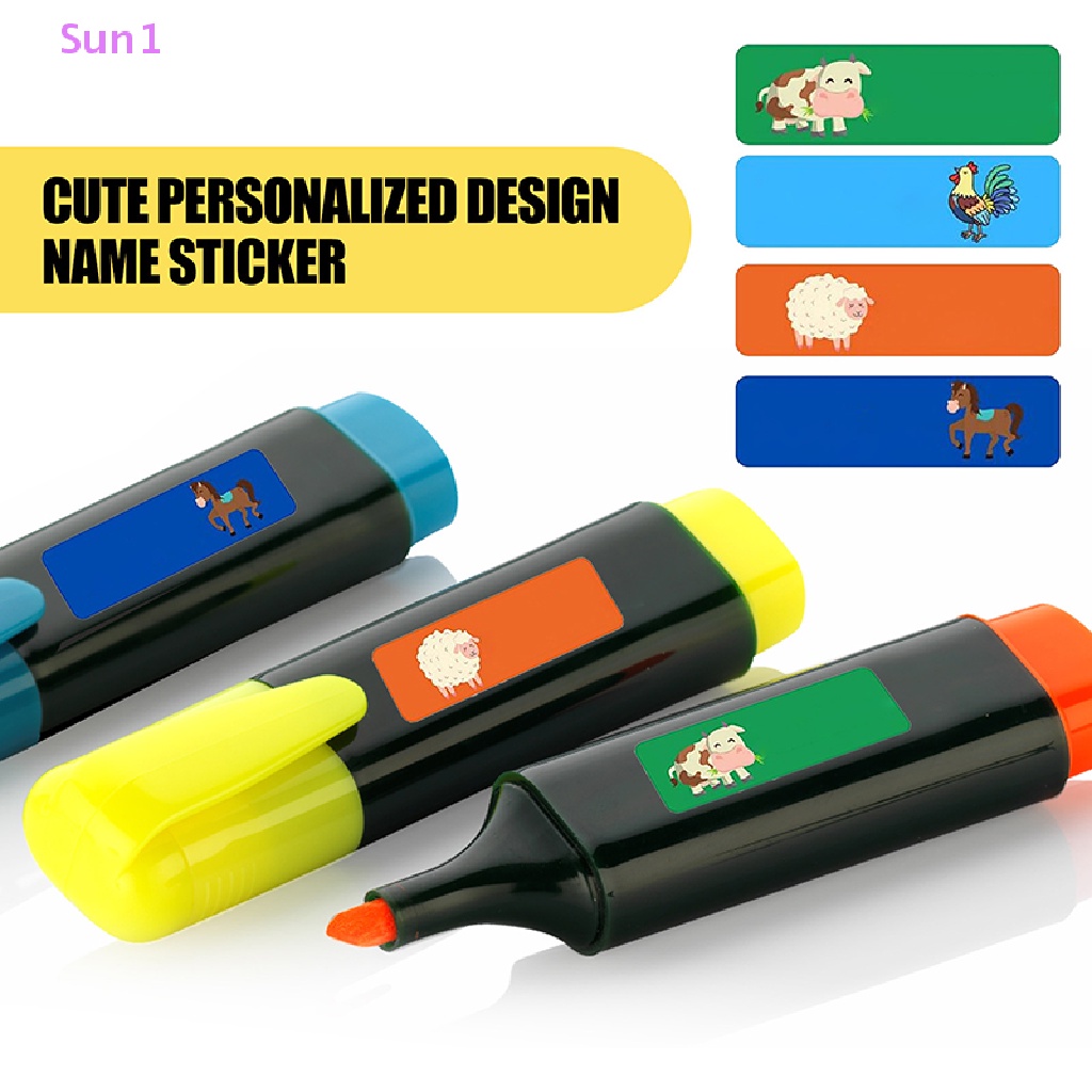 Set 1: 128 Nhãn Dán Bình Nước Tự Dính Chống Nước In Hình Hoạt Hình Dễ Thương Cho Trẻ Em