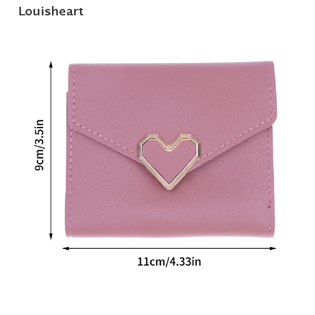 1 Ví Đựng Tiền Xu Louisheart Mini In Họa Tiết Trái Tim Xinh Xắn Dành Cho Nữ