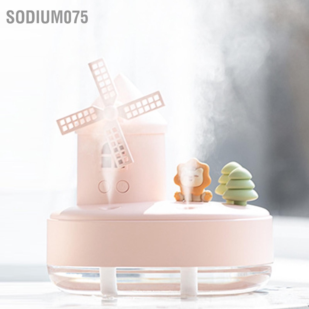 Sodium075 Máy Tạo Độ Ẩm Hộp Nhạc Với Đèn Ngủ Ấm Áp Xịt Kép Để Bàn Nhỏ Không Dây Cho Văn Phòng