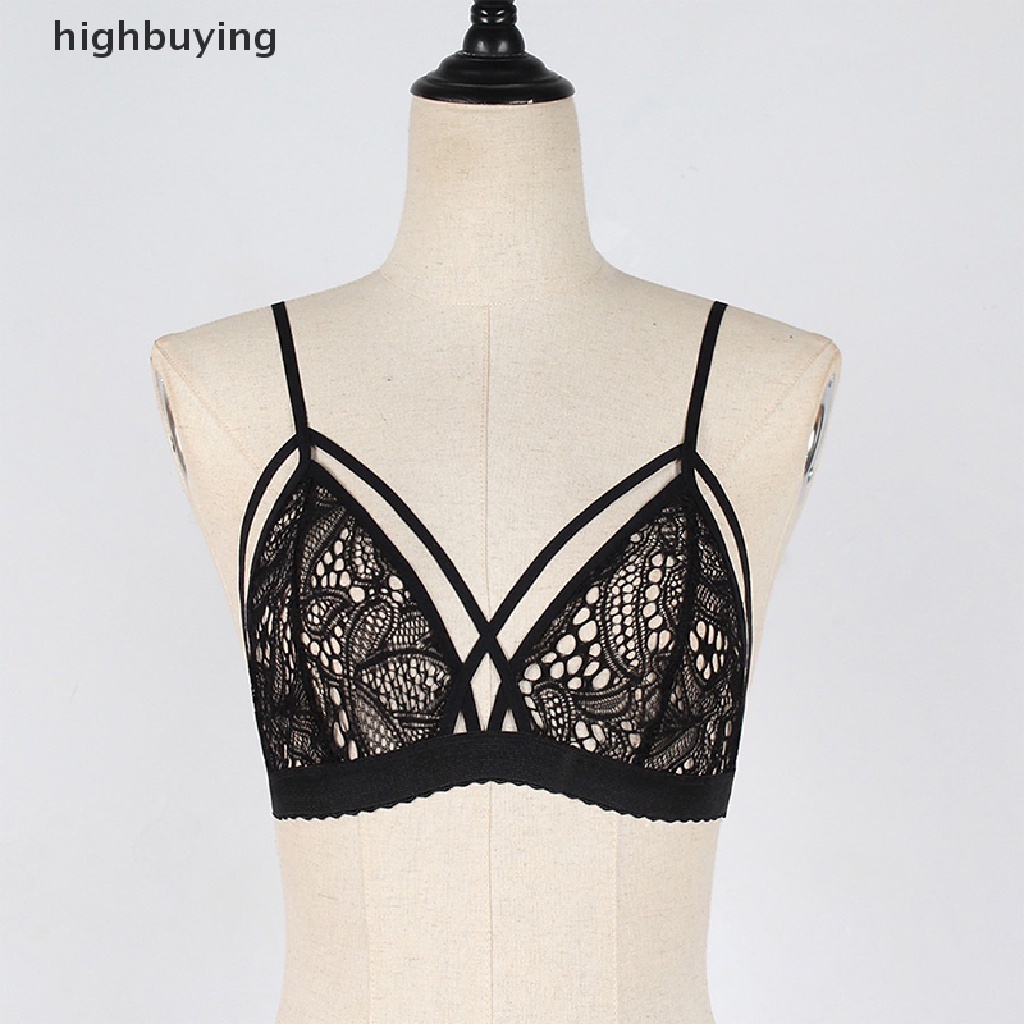 Áo Ngực Ren Lưới Màu Đen Quyến Rũ Cho Nữ