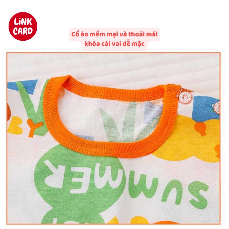 Áo Thun Cộc Tay Cho Bé Trai, Bé Gái Link Card i040 Chất Cotton Mềm Mịn, Thoáng Khí - Timikid