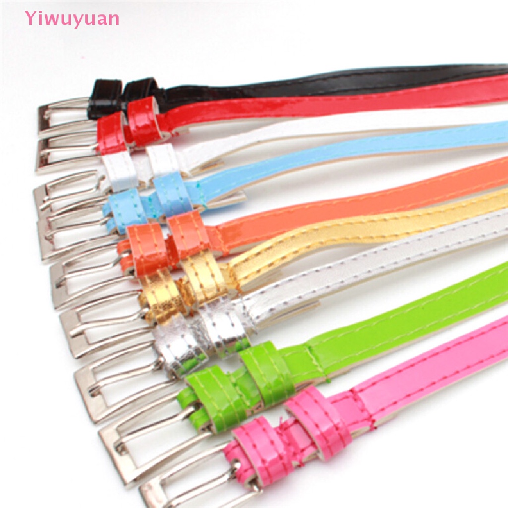 &lt; Yiwuyuan &gt; Thắt Lưng Da Bóng Mỏng Có Khóa Nơ Thời Trang Nữ Mới