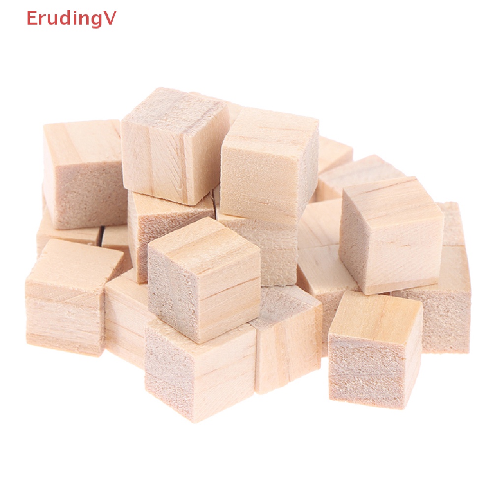Bộ 100 Khối Lập Phương Mini Trơn Dùng Làm Đồ Gỗ DIY