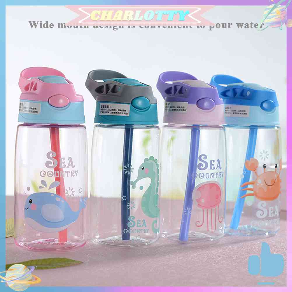 ✿ Phụ Kiện Trang Trí Xinh Xắn Dành Cho Xe Hơi ✿ Bình Nước 480ml Chống Rò Rỉ Họa Tiết Hoạt Hình Dễ Thương Tiện Dụng Mang Theo Du Lịch Cho Bé