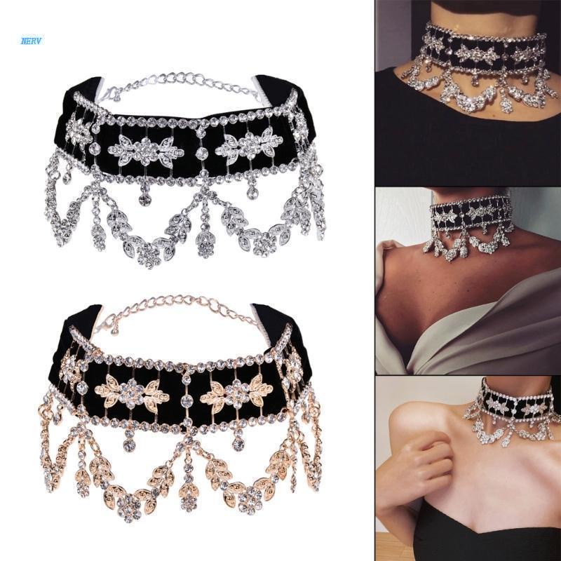 Vòng Cổ Choker Đính Đá Có Thể Điều Chỉnh Kích Cỡ