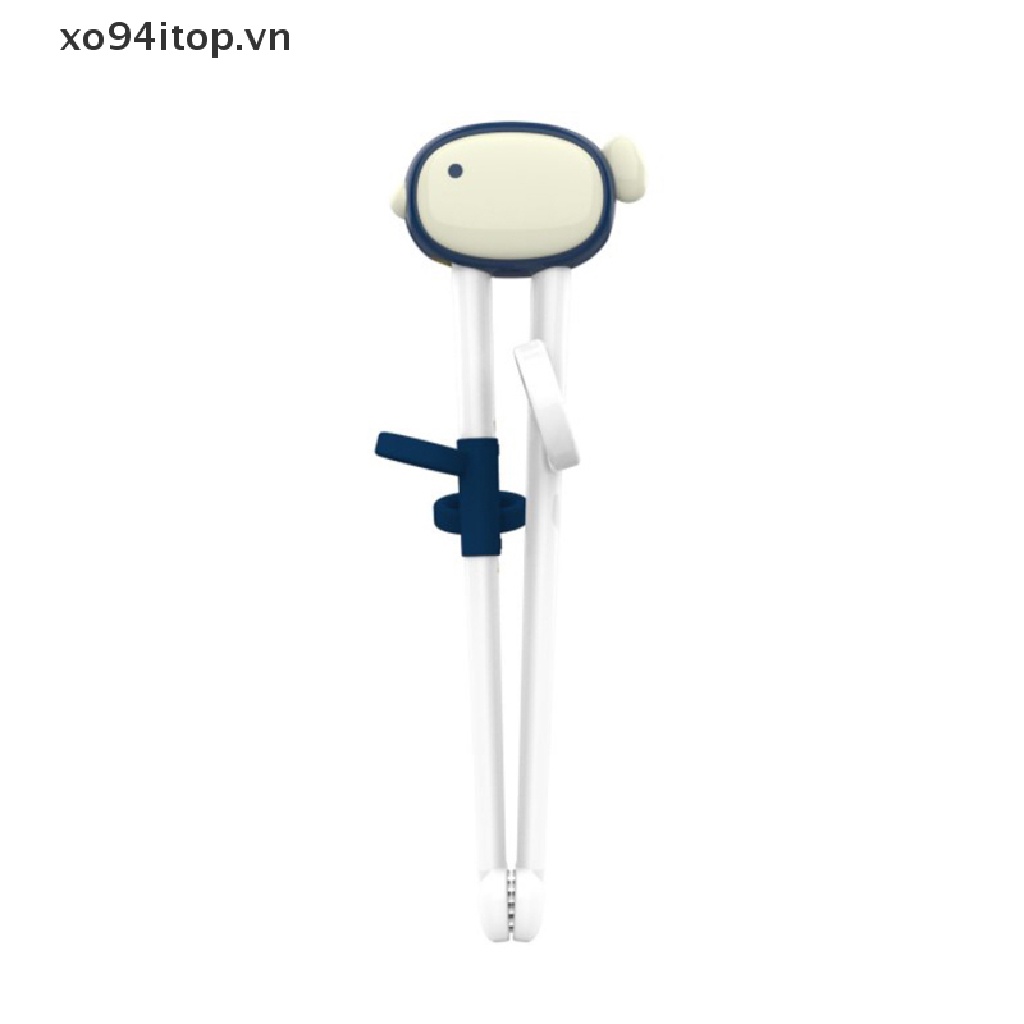 1 Cặp Đũa Tập Ăn Có Thể Tái Sử Dụng Kèm Vòng Silicon Cho Bé