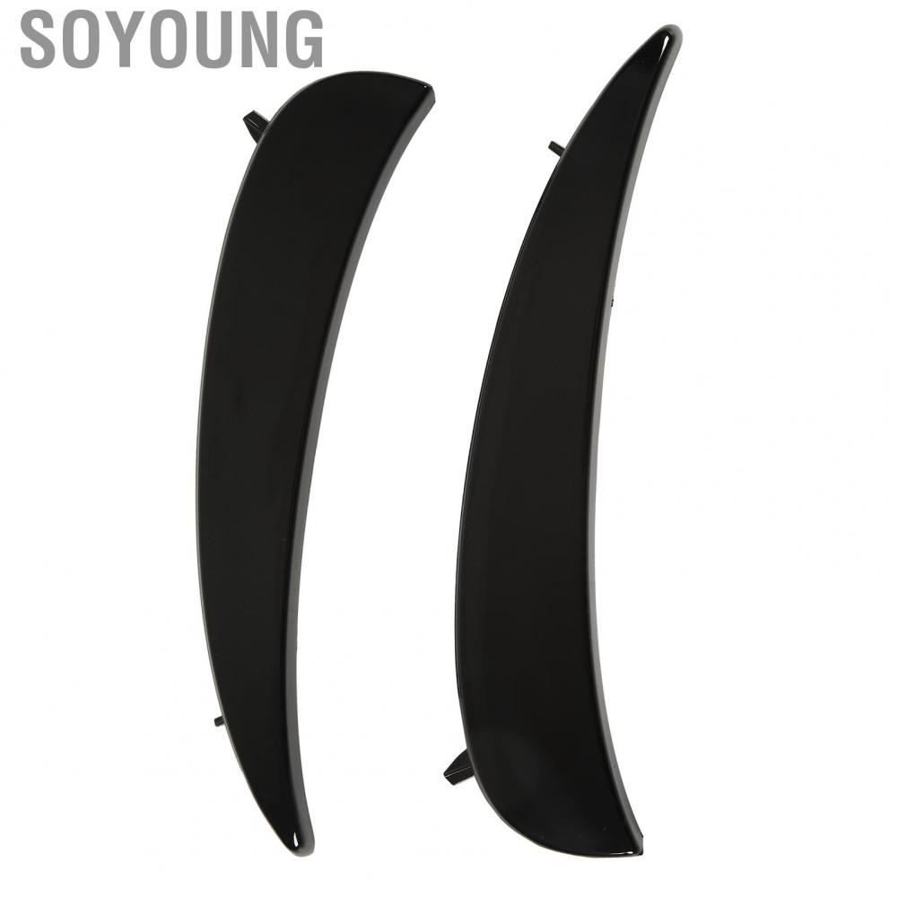 Soyoung Fog Grille Air Vent Canard  Front Bumper Trim 213 885 6406 Scratch Resistant for E‑Class W213 C238 AMG Line Facelift