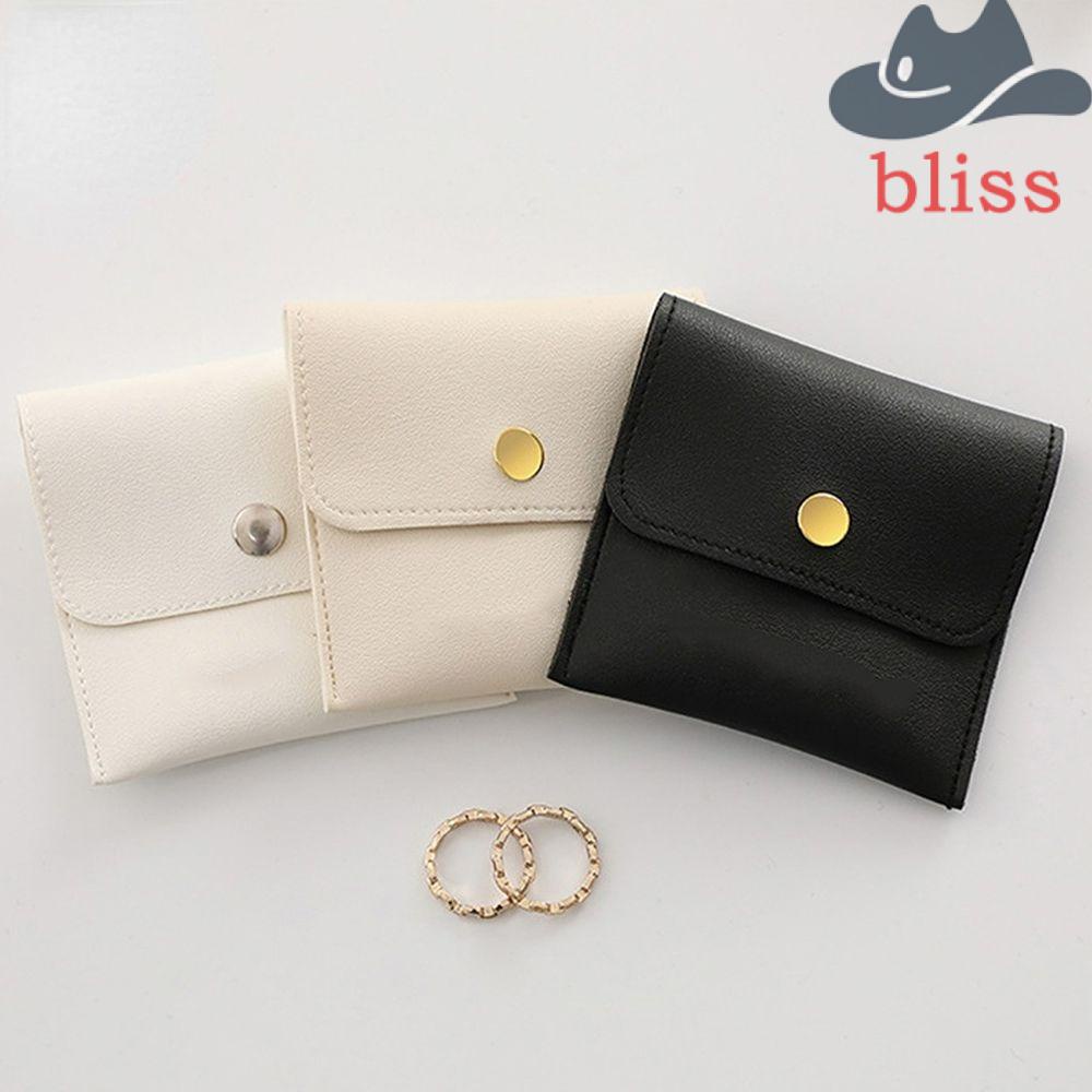 Ví Da PU Nhỏ Đựng Tiền Xu Trang Sức Có Nút Bấm Phong Cách Hàn Quốc Độc Đáo