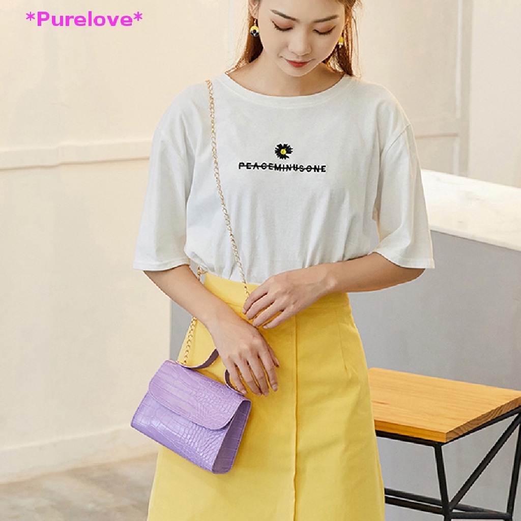 Túi Đeo Vai Đựng Điện Thoại Họa Tiết Da Cá Sấu Thời Trang Hàn Quốc Mới