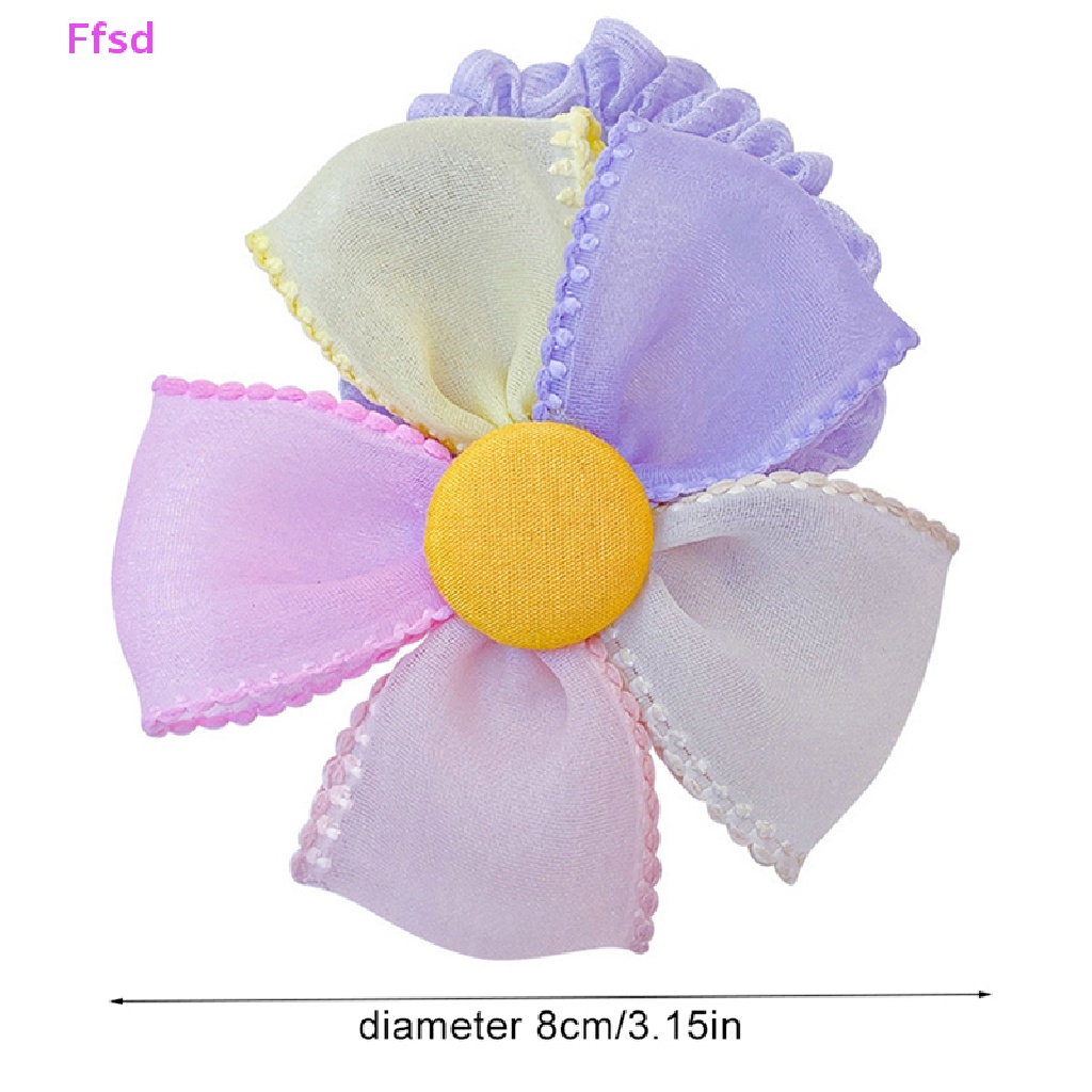 Băng Đô Cài Tóc Co Giãn Đính Hoa Hoạt Hình Ngọt Ngào Cho Bé Gái