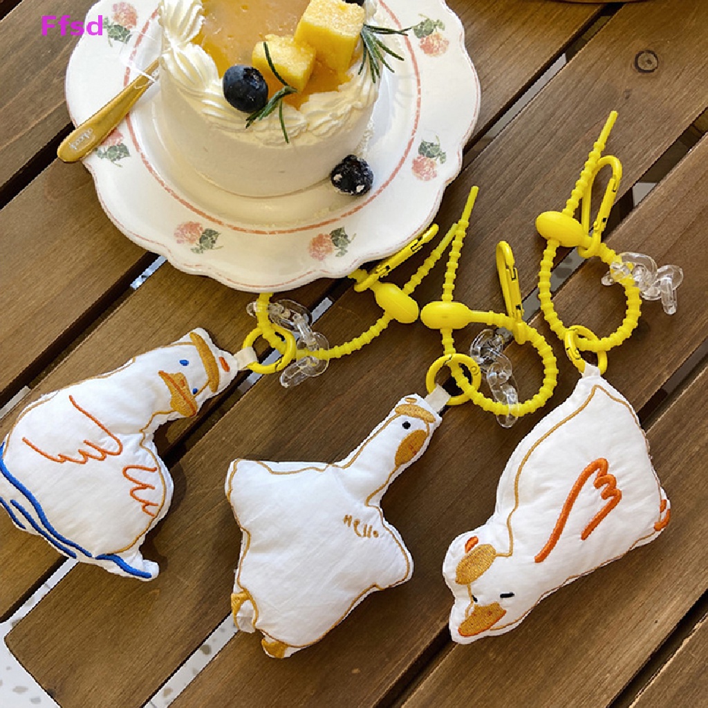 {Ffsd} Móc Khóa Mềm Hình Vịt Nhồi Bông Hoạt Hình Vui Nhộn Trang Trí Túi Xách * Bán Chạy