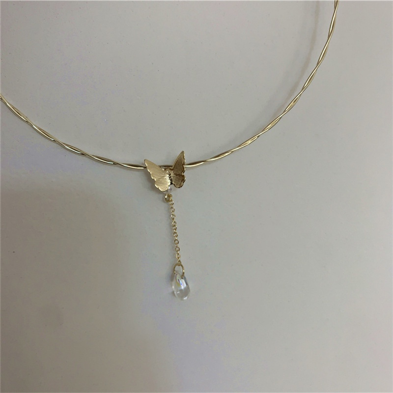 Vòng cổ HợP Kim HìNh BướM ĐíNh Đá ThờI Trang