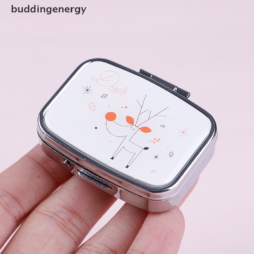 {BUDDI} Hộp Đựng Thuốc / Đồ Trang Điểm Bằng Kim Loại Có Thể Gấp Lại {buddingenergy}
