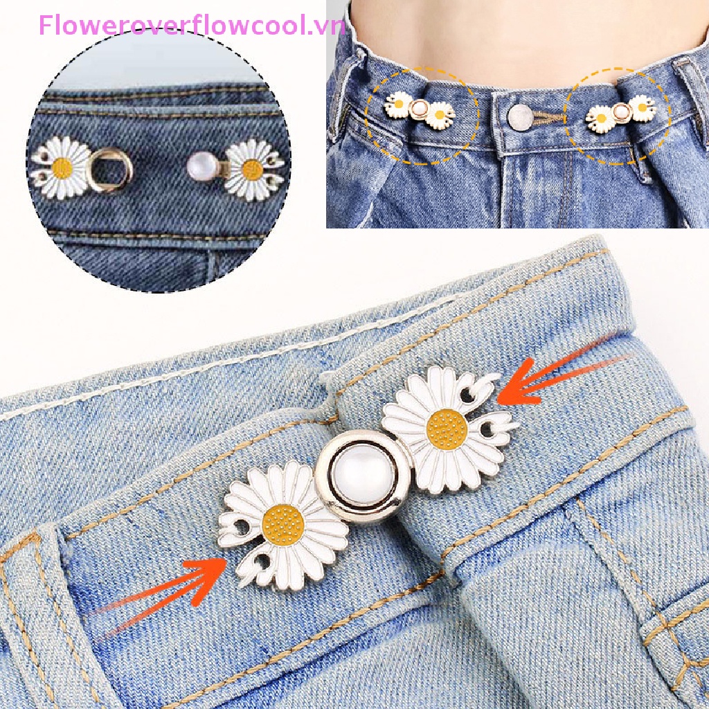 Bộ 5 Khóa Kim Loại Cố Định Quần Váy Jean Điều Chỉnh Được