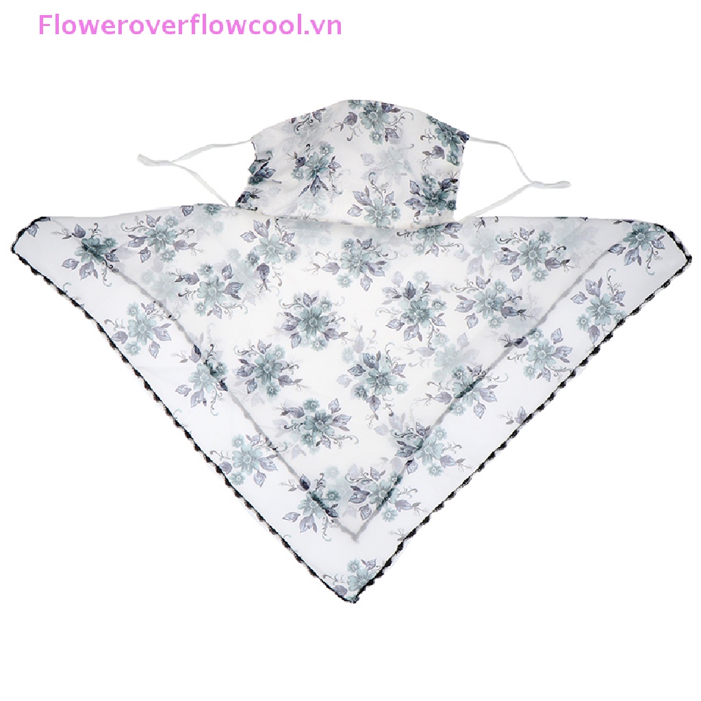 Khăn Choàng Cổ Kiêm Khẩu Trang Chống Nắng Vải Lụa Mềm FOFC Khẩu Trang Chiffon Che Phủ Mũi Chống Tia UV Ngoài Trời