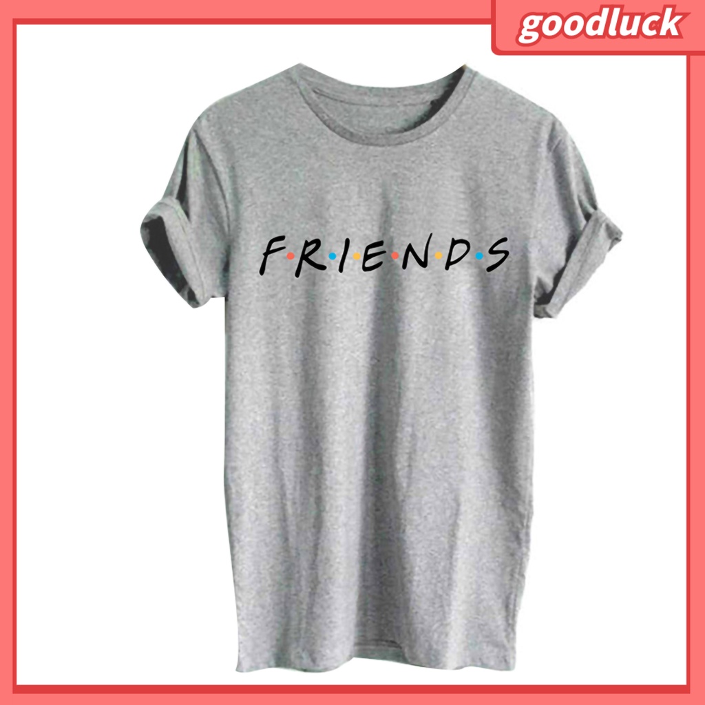 Áo Thun Polyester Thoáng Khí In Chữ Friends Mặc Hàng Ngày Cho Người Lớn